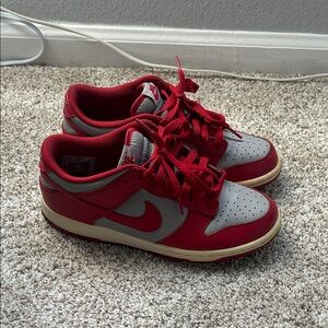 Nike Kids Red and Gray Sneakers